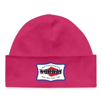 Norway Sport Fishing Adventure Heilbutt - Baby Organic Mütze - hot Pink - Vorne