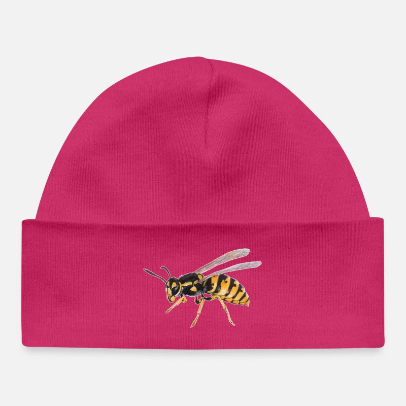 Guêpe - Bonnet bébé bio - hot pink