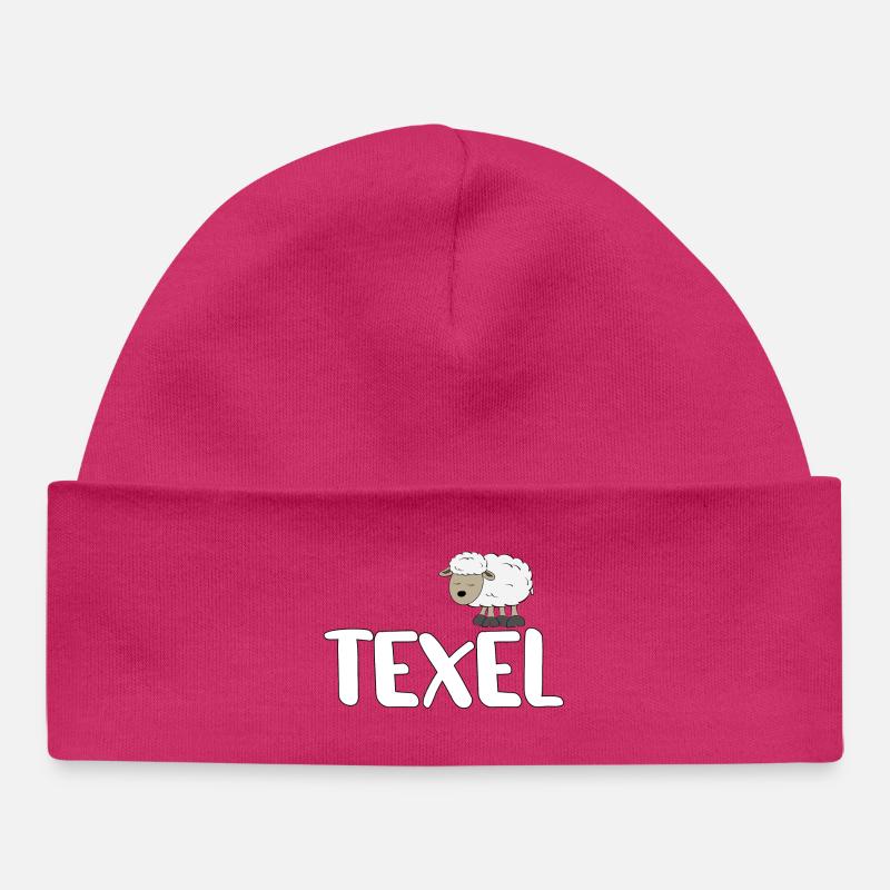 Schaf Texel (bunte Version) - Baby Organic Mütze - hot Pink