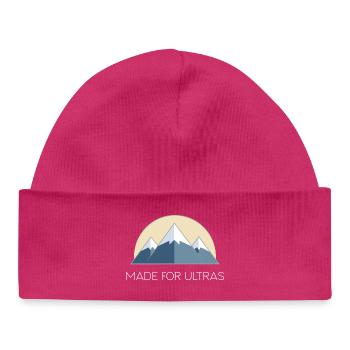 Montagnes - Conçu pour les ultras - Bonnet bébé bio - hot pink - Devant