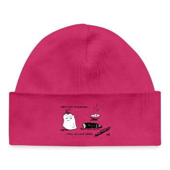 Roulez amoureux 2 - Bonnet bébé bio - hot pink - Devant