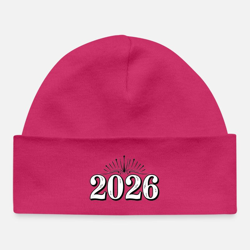 Année 2026 | merveilleux 2026 - Bonnet bébé bio - hot pink