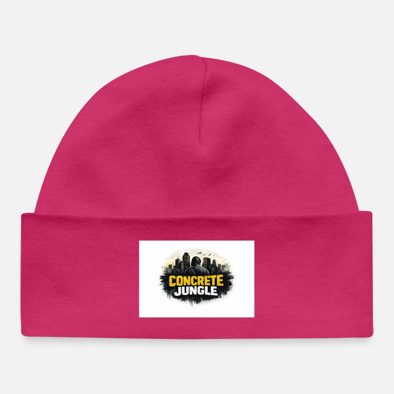 Ombre de la jungle de béton - Bonnet bébé bio - hot pink