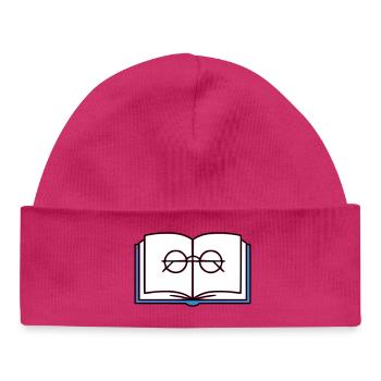 École des Lunettes à Livre Ouvert - Bonnet bébé bio - hot pink - Devant