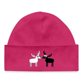 Elche - Baby Organic Mütze - hot Pink - Vorne