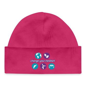 Change_your_mindset - Baby Organic Beanie - hot pink - Front