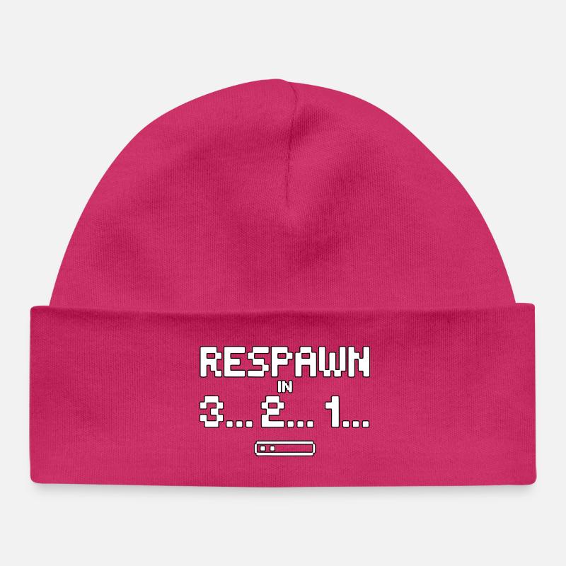 Compte à rebours de réapparition en pixel art - Bonnet bébé bio - hot pink