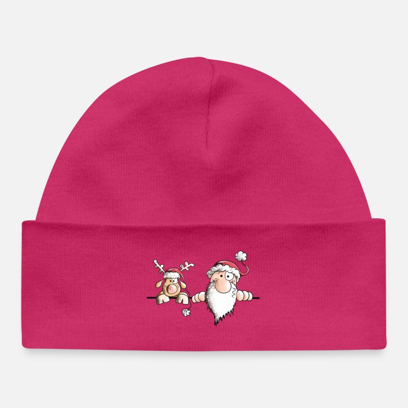 L'équipe de Noël - Bonnet bébé bio - hot pink