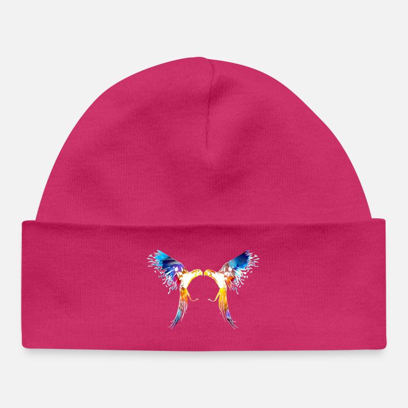 Perroquet - Bonnet bébé bio - hot pink
