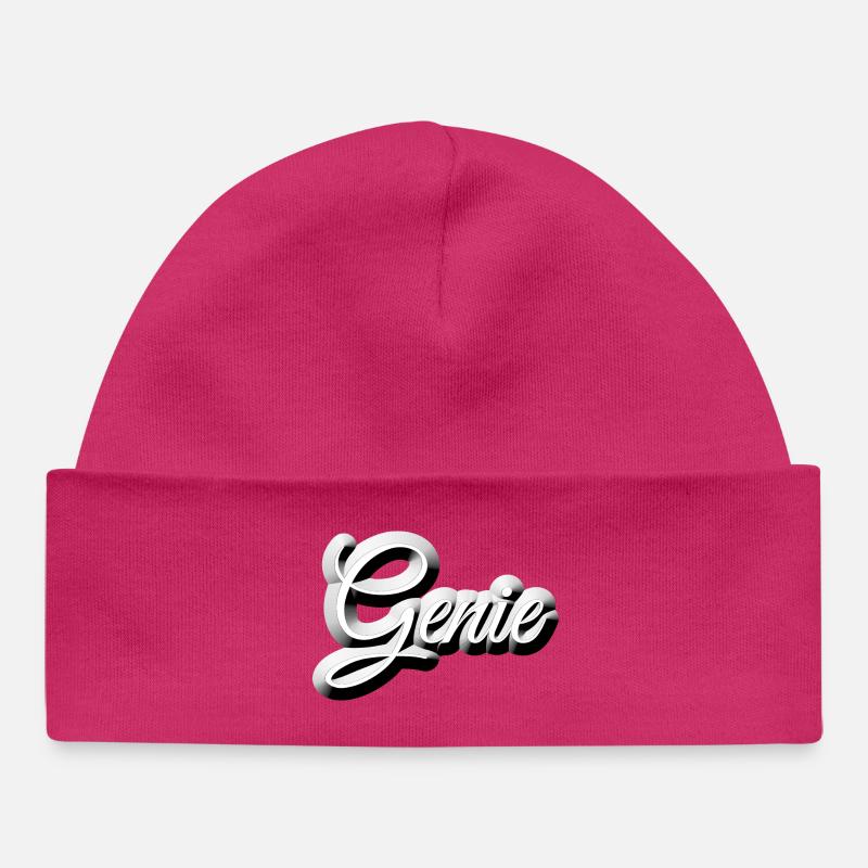 Nerd - GENIUS - Bonnet bébé bio - hot pink