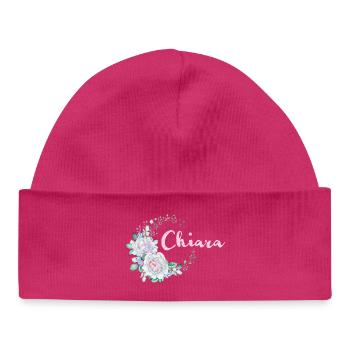 For Chiara - Baby Organic Beanie - hot pink - Front