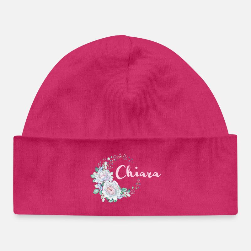 Pour Chiara - Bonnet bébé bio - hot pink