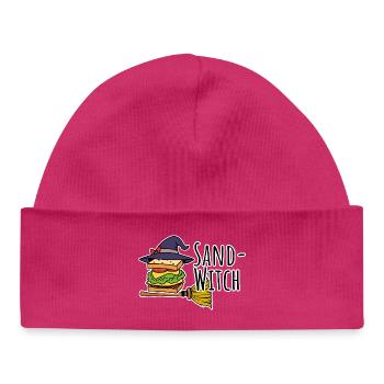 The Witch is a Sand Witch, Halloween Witches Bread! - Baby Organic Beanie - hot pink - Front