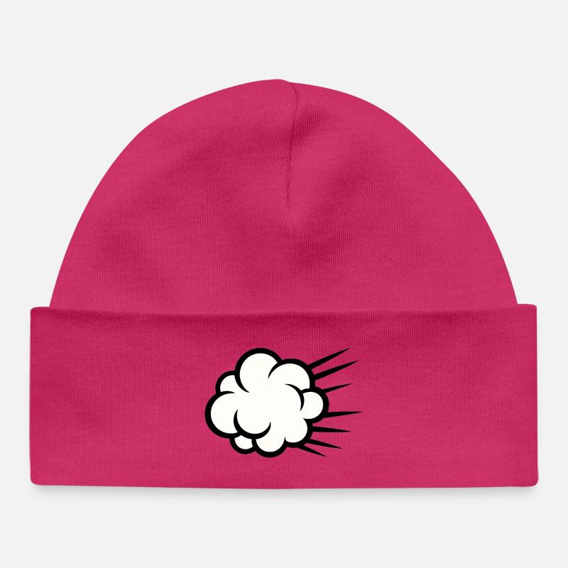 Nuage Burst Dessin Animé - Bonnet bébé bio - hot pink
