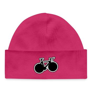 Patch VÉLO DE PISTE - Bonnet bébé bio - hot pink - Devant