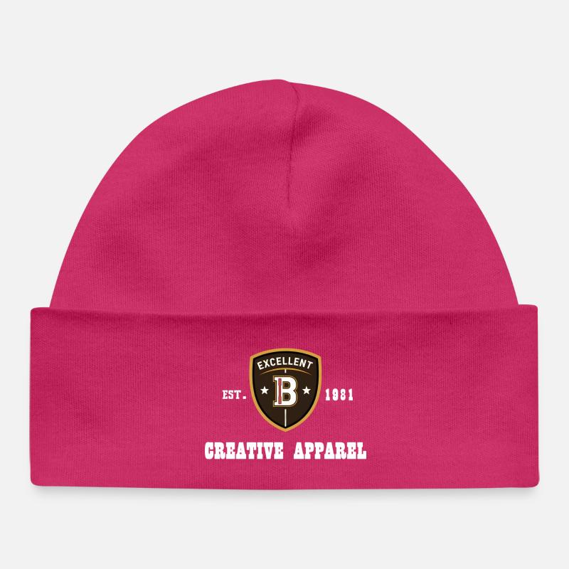 CREATIVE APPAREL Vintage 1981 - Bonnet bébé bio - hot pink