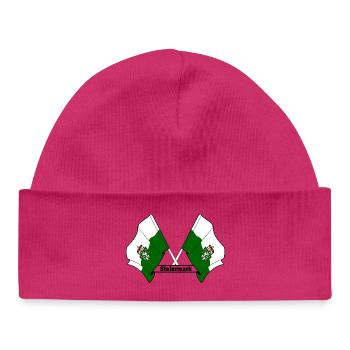 Styria Flags with Text - Baby Organic Beanie - hot pink - Front