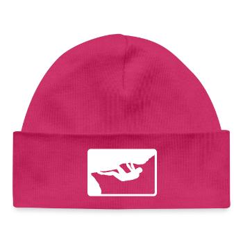 Boulderer en plein air - Bonnet bébé bio - hot pink - Devant