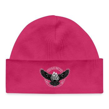 Symbole viking de Raven Valknut - Bonnet bébé bio - hot pink - Devant
