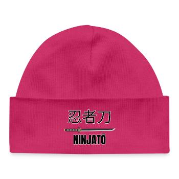 Ninjatō 忍者刀 – Japanese Ninja Sword  - Baby Organic Mütze - hot Pink - Vorne