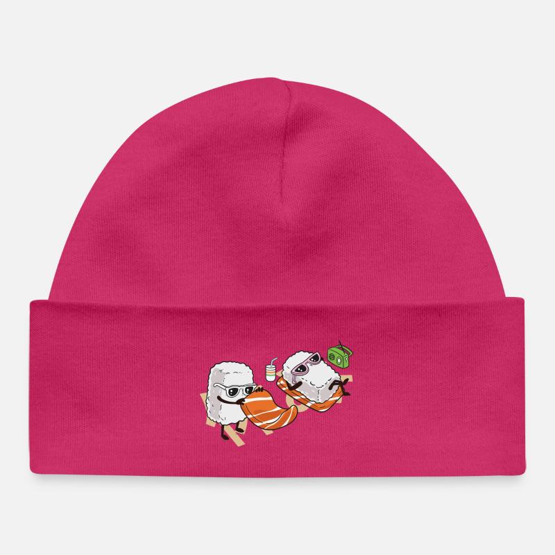 De délicieuses fêtes - Bonnet bébé bio - hot pink
