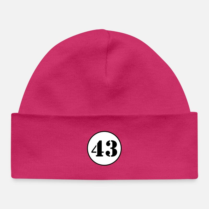 Numéro 43 quarante trois cadeau d'anniversaire - Bonnet bébé bio - hot pink