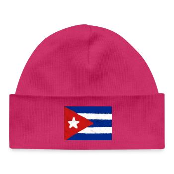 Drapeau de Cuba - Bonnet bébé bio - hot pink - Devant