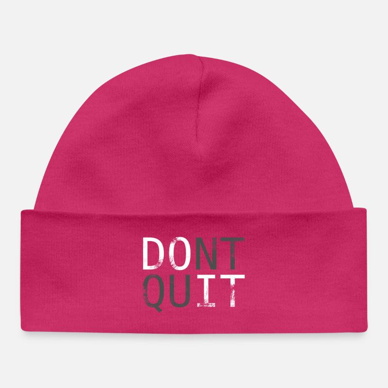 N’arrêtez pas de parler de motivation - Bonnet bébé bio - hot pink