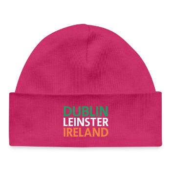 Dublin – Ireland Textdesign - Baby Organic Beanie - hot pink - Front