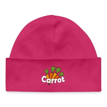 CAROTTE - Bonnet bébé bio - hot pink - Devant