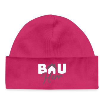 BauHaus Icon Emblem - Baby Organic Beanie - hot pink - Front