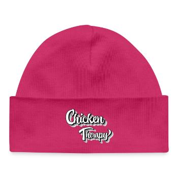 Fans de poulet - Coq - Coq - Poulet de soie - Bio - Bonnet bébé bio - hot pink - Devant