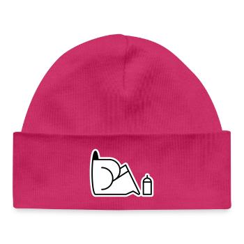 À la recherche de boîtes - Bonnet bébé bio - hot pink - Devant