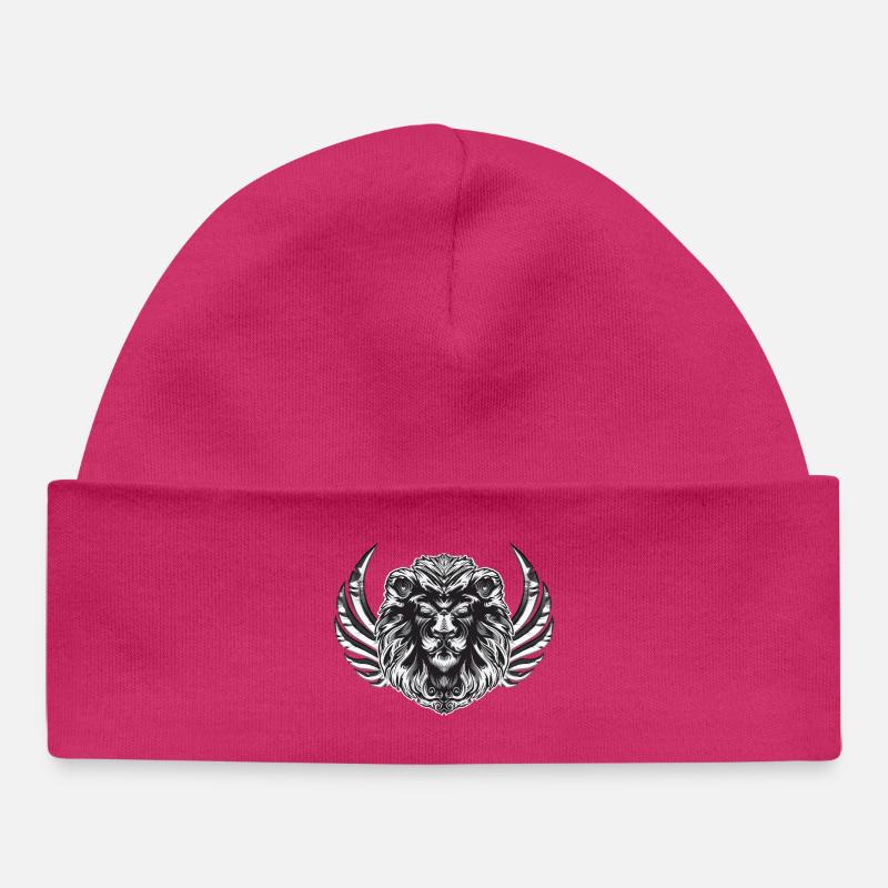 Majestic Lion - Bonnet bébé bio - hot pink