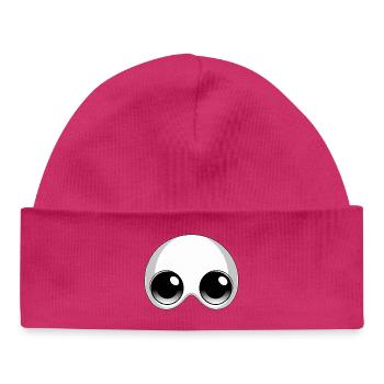 Face - Baby Organic Beanie - hot pink - Front