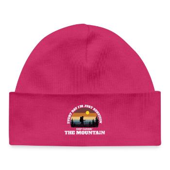 Keep Climbing The Mountain – Grunge Mountain Edit - Baby Organic Beanie - hot pink - Front