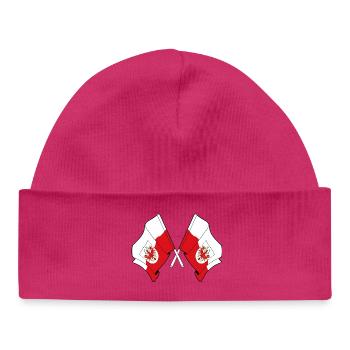 Drapeaux croisés du Tyrol - Bonnet bébé bio - hot pink - Devant