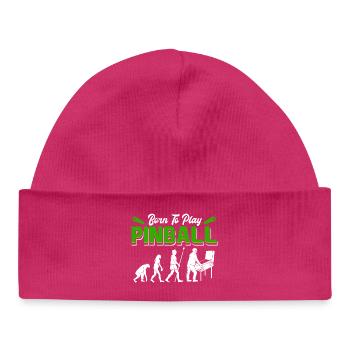 Born to Play Pinball Retro Evolution Arcade Design - Baby Organic Mütze - hot Pink - Vorne