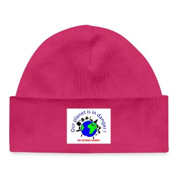 Planet in Gefahr - Baby Organic Mütze - hot Pink - Vorne