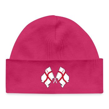Drapeaux croisés de la City de Londres - Bonnet bébé bio - hot pink - Devant