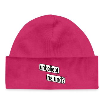 Unpopular So what? Rebellious statement - Baby Organic Beanie - hot pink - Front