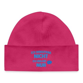 Ich erkläre nur Typografie Blau - Baby Organic Mütze - hot Pink - Vorne