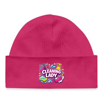 Cleaning Lady Housekeeping Cleaning Lover - Baby Organic Beanie - hot pink - Front