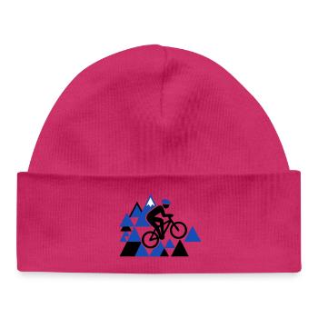 Saut VTT extrême - Bonnet bébé bio - hot pink - Devant