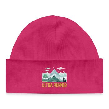Ultra coureur - Bonnet bébé bio - hot pink - Devant