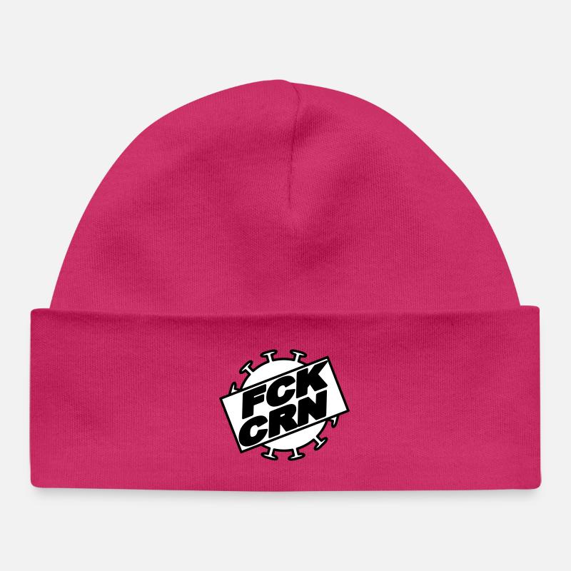 FCK_CRN_1 - Bonnet bébé bio - hot pink