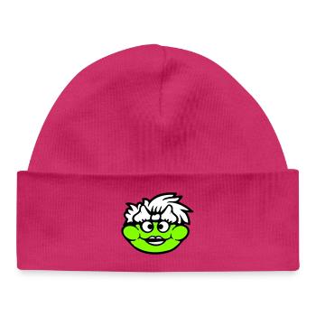 Frosch Frau Hübsch Kröte Lustig Weiblich Mädchen - Baby Organic Mütze - hot Pink - Vorne