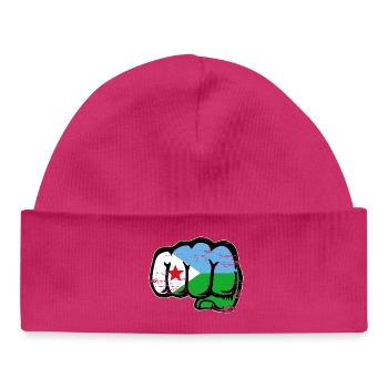 Dschibuti Flagge Faust - Baby Organic Mütze - hot Pink - Vorne