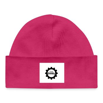 Große Energie Gear Muster - Baby Organic Mütze - hot Pink - Vorne