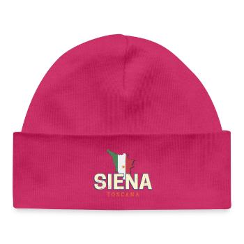 Souvenir de carte rétro de Sienne, Toscane, Italie - Bonnet bébé bio - hot pink - Devant